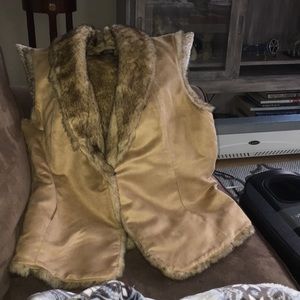 Women’s faux suede/fur vest